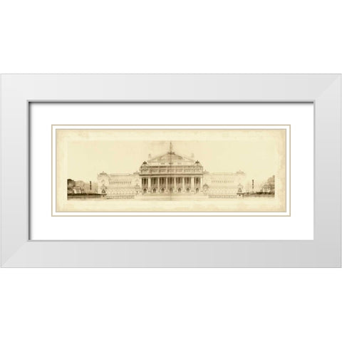 Les Grand Prix de Rome II White Modern Wood Framed Art Print with Double Matting by Le Deley