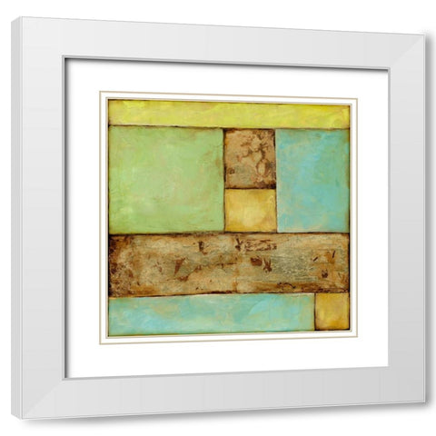 Stained Glass Window I White Modern Wood Framed Art Print with Double Matting by Goldberger, Jennifer