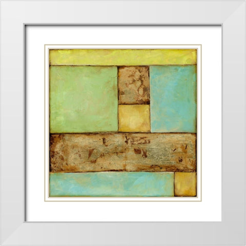 Stained Glass Window I White Modern Wood Framed Art Print with Double Matting by Goldberger, Jennifer