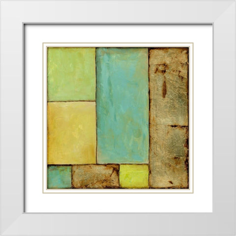 Stained Glass Window II White Modern Wood Framed Art Print with Double Matting by Goldberger, Jennifer