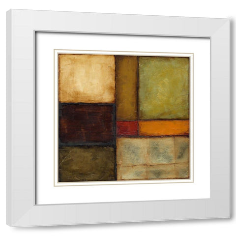 Autumnal Impressions IV White Modern Wood Framed Art Print with Double Matting by Goldberger, Jennifer