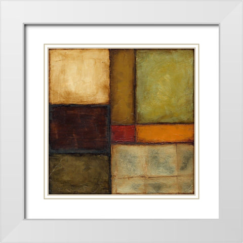 Autumnal Impressions IV White Modern Wood Framed Art Print with Double Matting by Goldberger, Jennifer