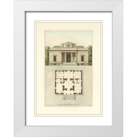 Architectural Detail IV White Modern Wood Framed Art Print with Double Matting by Vision Studio