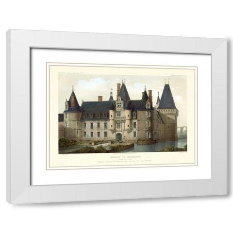 French Chateaux II White Modern Wood Framed Art Print with Double Matting by Petit, Victor