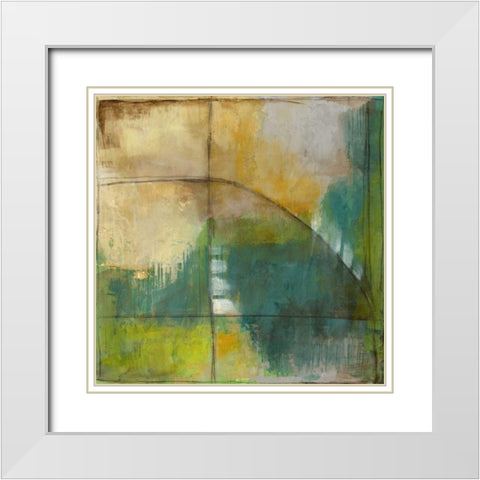 Four Corners IV White Modern Wood Framed Art Print with Double Matting by Goldberger, Jennifer