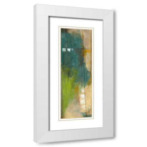 Four Corners VI White Modern Wood Framed Art Print with Double Matting by Goldberger, Jennifer