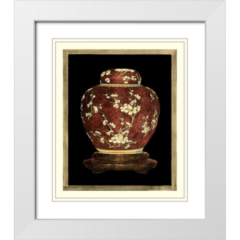 Ginger Jar I White Modern Wood Framed Art Print with Double Matting by Vision Studio