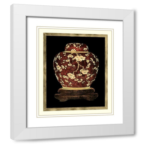 Ginger Jar II White Modern Wood Framed Art Print with Double Matting by Vision Studio