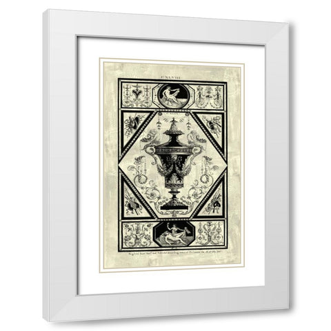 Pergolesi Urn I White Modern Wood Framed Art Print with Double Matting by Pergolesi, Michel