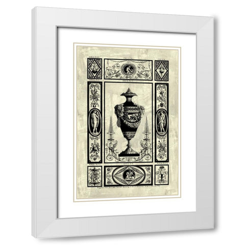 Pergolesi Urn II White Modern Wood Framed Art Print with Double Matting by Pergolesi, Michel