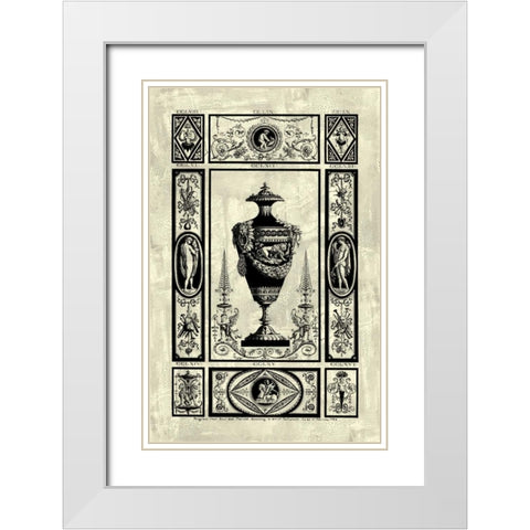 Pergolesi Urn II White Modern Wood Framed Art Print with Double Matting by Pergolesi, Michel