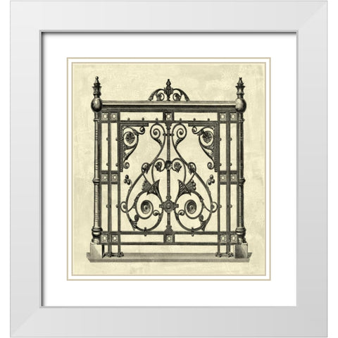 Printed O/S Gate of Splendor I White Modern Wood Framed Art Print with Double Matting by Vision Studio