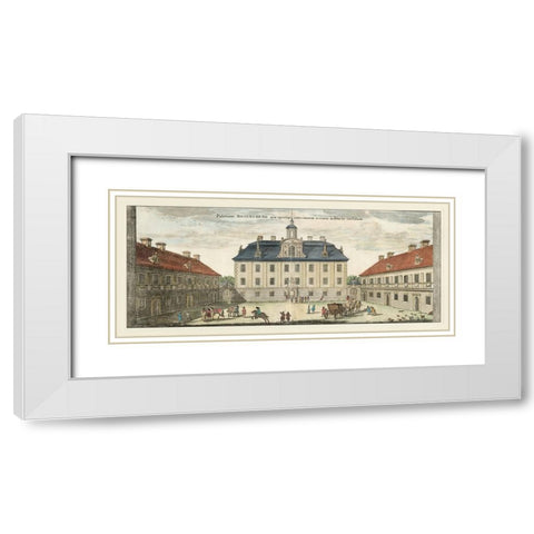 Palace Courtyard White Modern Wood Framed Art Print with Double Matting by Dahlberg, Eric