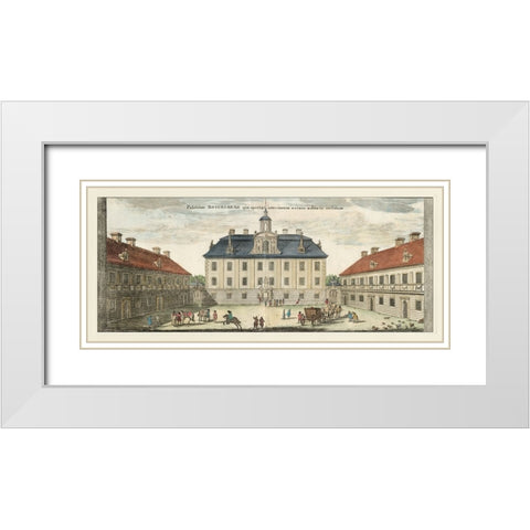 Palace Courtyard White Modern Wood Framed Art Print with Double Matting by Dahlberg, Eric