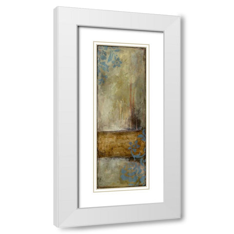 Patina I White Modern Wood Framed Art Print with Double Matting by Goldberger, Jennifer