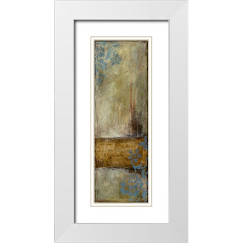 Patina I White Modern Wood Framed Art Print with Double Matting by Goldberger, Jennifer