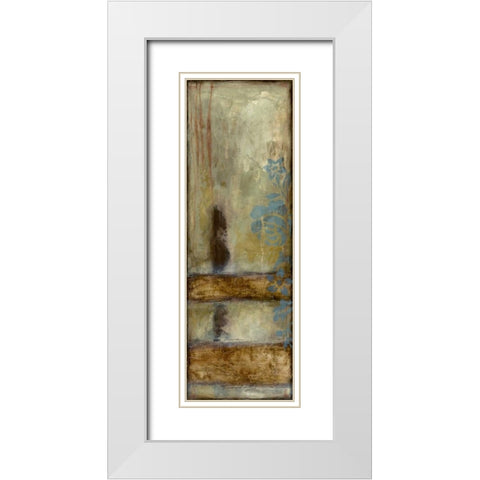 Patina II White Modern Wood Framed Art Print with Double Matting by Goldberger, Jennifer