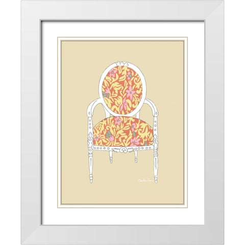 Decorative Chair I White Modern Wood Framed Art Print with Double Matting by Zarris, Chariklia