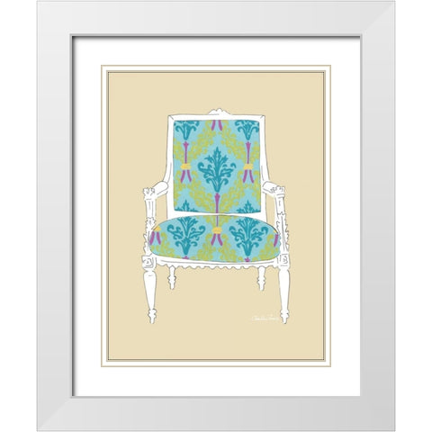 Decorative Chair III White Modern Wood Framed Art Print with Double Matting by Zarris, Chariklia