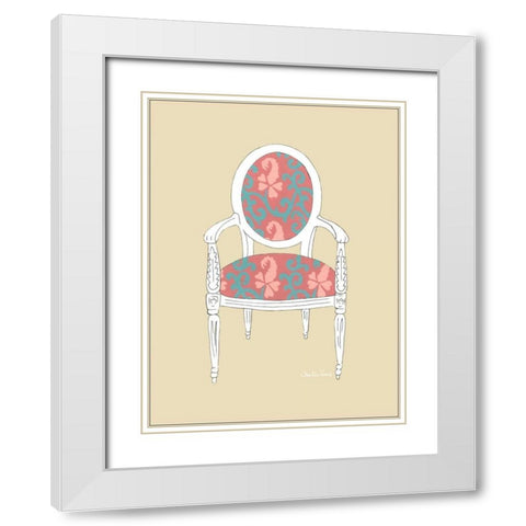 Decorative Chair IV White Modern Wood Framed Art Print with Double Matting by Zarris, Chariklia