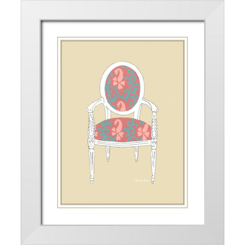 Decorative Chair IV White Modern Wood Framed Art Print with Double Matting by Zarris, Chariklia