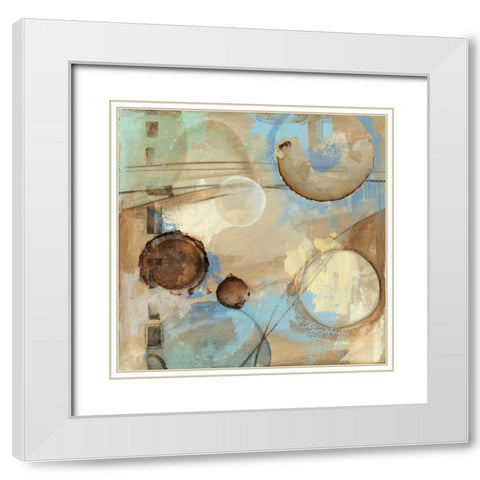 Celestial Study I White Modern Wood Framed Art Print with Double Matting by Meagher, Megan