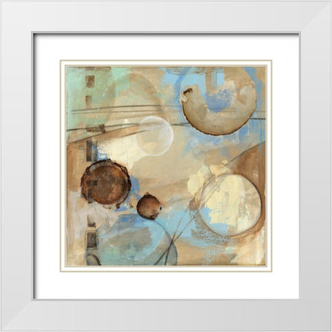 Celestial Study I White Modern Wood Framed Art Print with Double Matting by Meagher, Megan