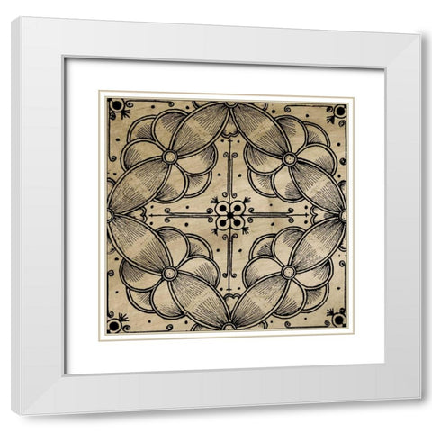 Intricate Detail II White Modern Wood Framed Art Print with Double Matting by Vision Studio