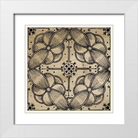 Intricate Detail II White Modern Wood Framed Art Print with Double Matting by Vision Studio