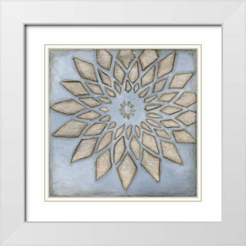 Silver Filigree I White Modern Wood Framed Art Print with Double Matting by Meagher, Megan