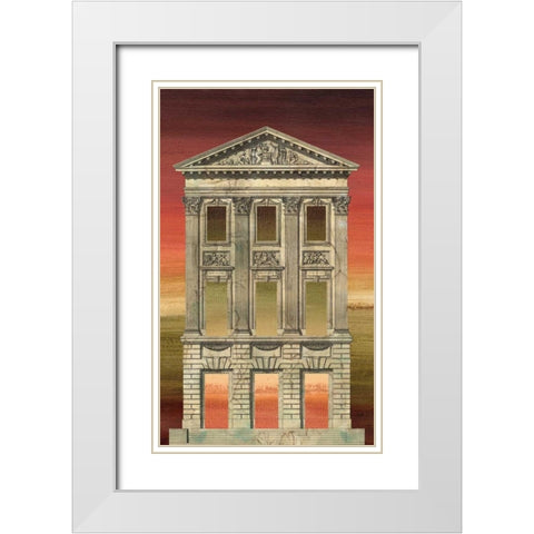 Architectural Illusion III White Modern Wood Framed Art Print with Double Matting by Vision Studio