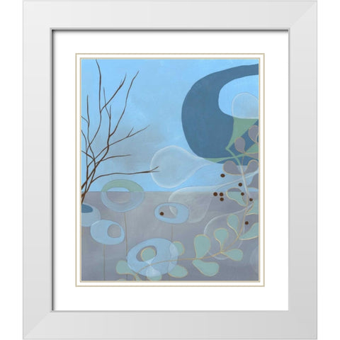 Olio II White Modern Wood Framed Art Print with Double Matting by Vess, June Erica