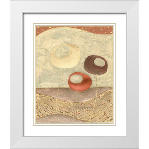 Alloy I White Modern Wood Framed Art Print with Double Matting by Vess, June Erica