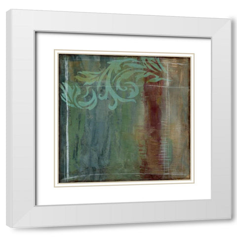 Lush Filigree III White Modern Wood Framed Art Print with Double Matting by Goldberger, Jennifer