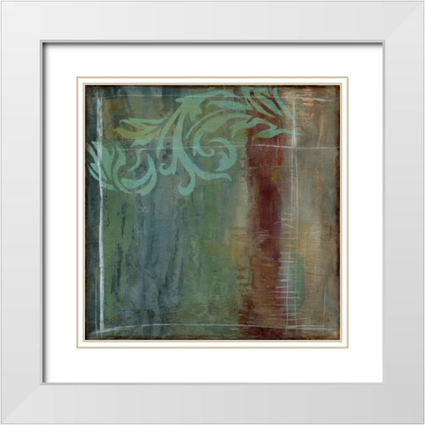 Lush Filigree III White Modern Wood Framed Art Print with Double Matting by Goldberger, Jennifer