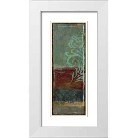 Lush Filigree VI White Modern Wood Framed Art Print with Double Matting by Goldberger, Jennifer