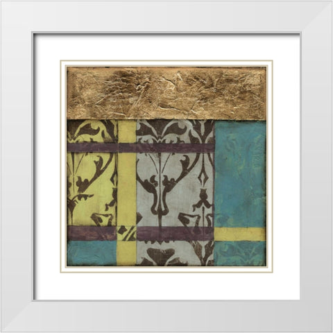 Jeweled Transom III White Modern Wood Framed Art Print with Double Matting by Goldberger, Jennifer