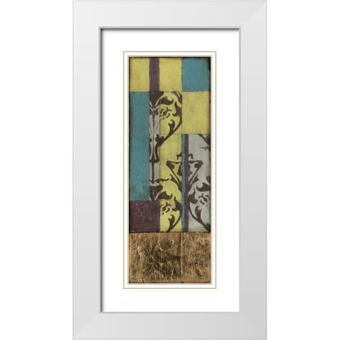 Jeweled Transom V White Modern Wood Framed Art Print with Double Matting by Goldberger, Jennifer