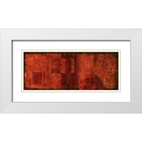 Scarlet Serendipity I White Modern Wood Framed Art Print with Double Matting by Slocum, Nancy