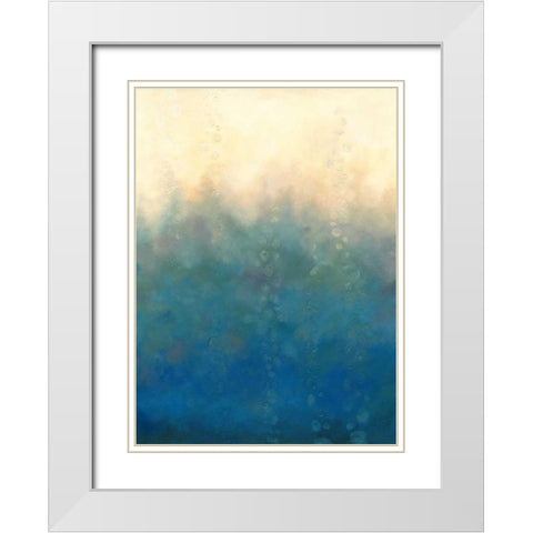 Sea and Sky II White Modern Wood Framed Art Print with Double Matting by Zarris, Chariklia