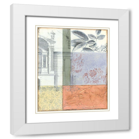 Neo Victorian Collage II White Modern Wood Framed Art Print with Double Matting by Goldberger, Jennifer