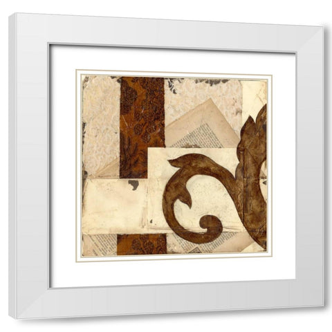 Vintage Romance II White Modern Wood Framed Art Print with Double Matting by Goldberger, Jennifer