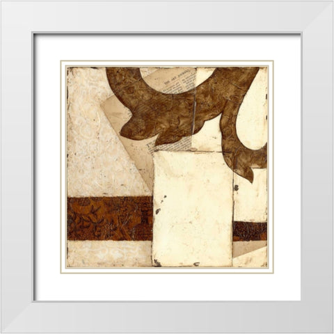 Vintage Romance III White Modern Wood Framed Art Print with Double Matting by Goldberger, Jennifer