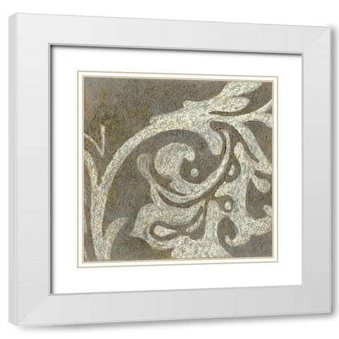 Rococo III White Modern Wood Framed Art Print with Double Matting by Wyatt Jr., Norman