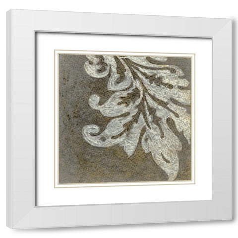 Rococo IV White Modern Wood Framed Art Print with Double Matting by Wyatt Jr., Norman