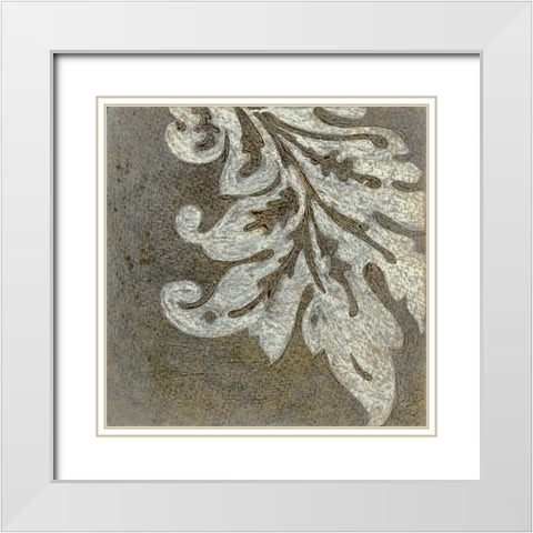 Rococo IV White Modern Wood Framed Art Print with Double Matting by Wyatt Jr., Norman