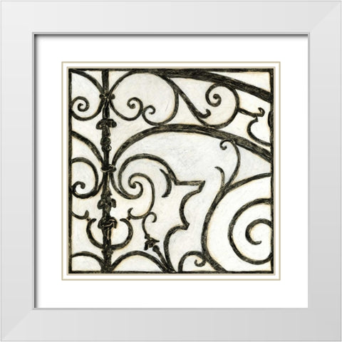 Iron Gate I White Modern Wood Framed Art Print with Double Matting by Meagher, Megan
