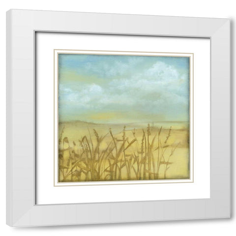 Through the Wheatgrass I White Modern Wood Framed Art Print with Double Matting by Goldberger, Jennifer