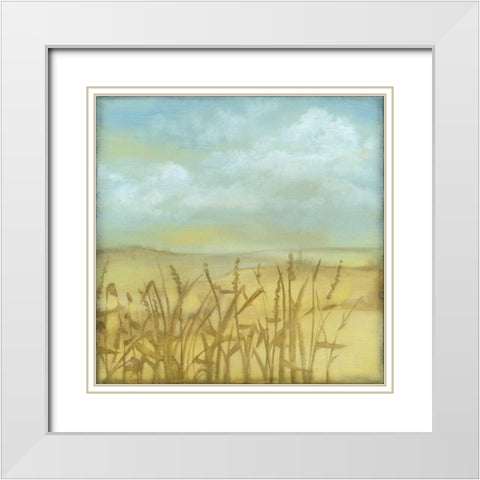 Through the Wheatgrass I White Modern Wood Framed Art Print with Double Matting by Goldberger, Jennifer