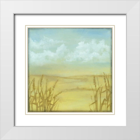 Through the Wheatgrass II White Modern Wood Framed Art Print with Double Matting by Goldberger, Jennifer